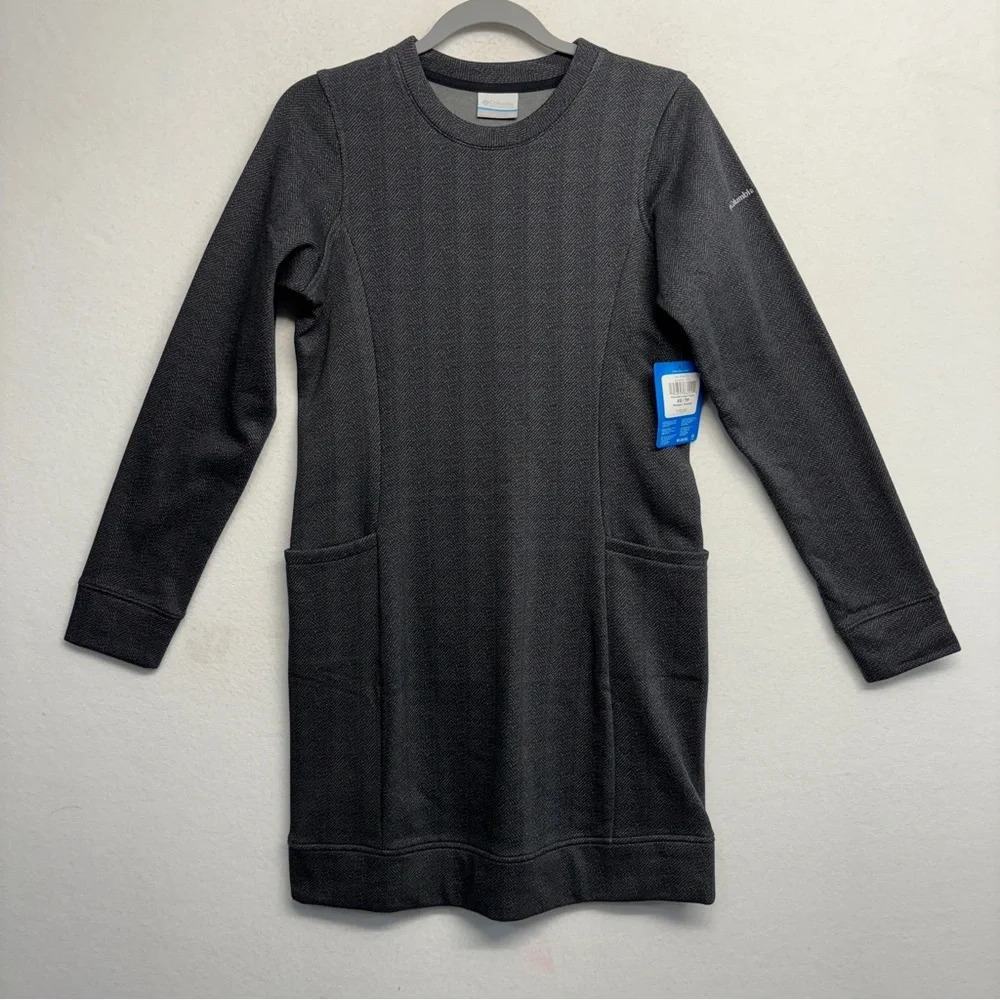 NWT Columbia Lodge Sweater Dress Gray XS Long Sleeve - Picture 4 of 12
